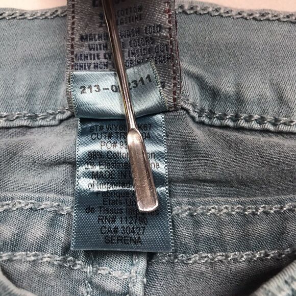 TRUE RELIGION Serena Jeans Women 26x29 Turquoise Green Skinny Stretch Denim USA - Picture 14 of 16